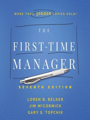 cover image of The First-Time Manager